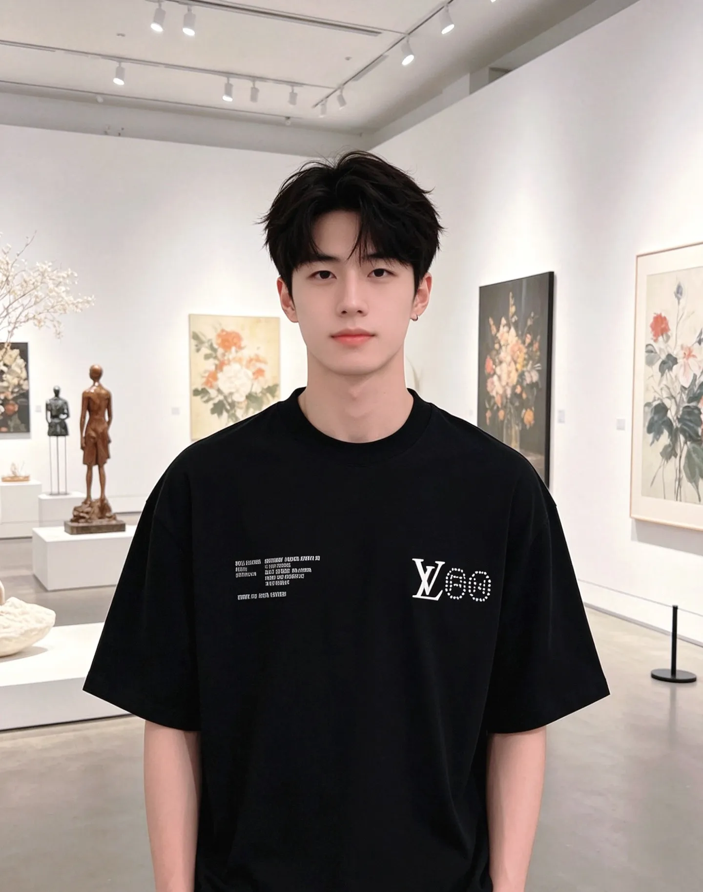 Louis Vuitton/Louis Vuitton small label silicone printed letters round neck short sleeves